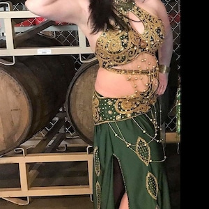 Custom Made Belly Dance Costume: Handmade Egyptian Outfit