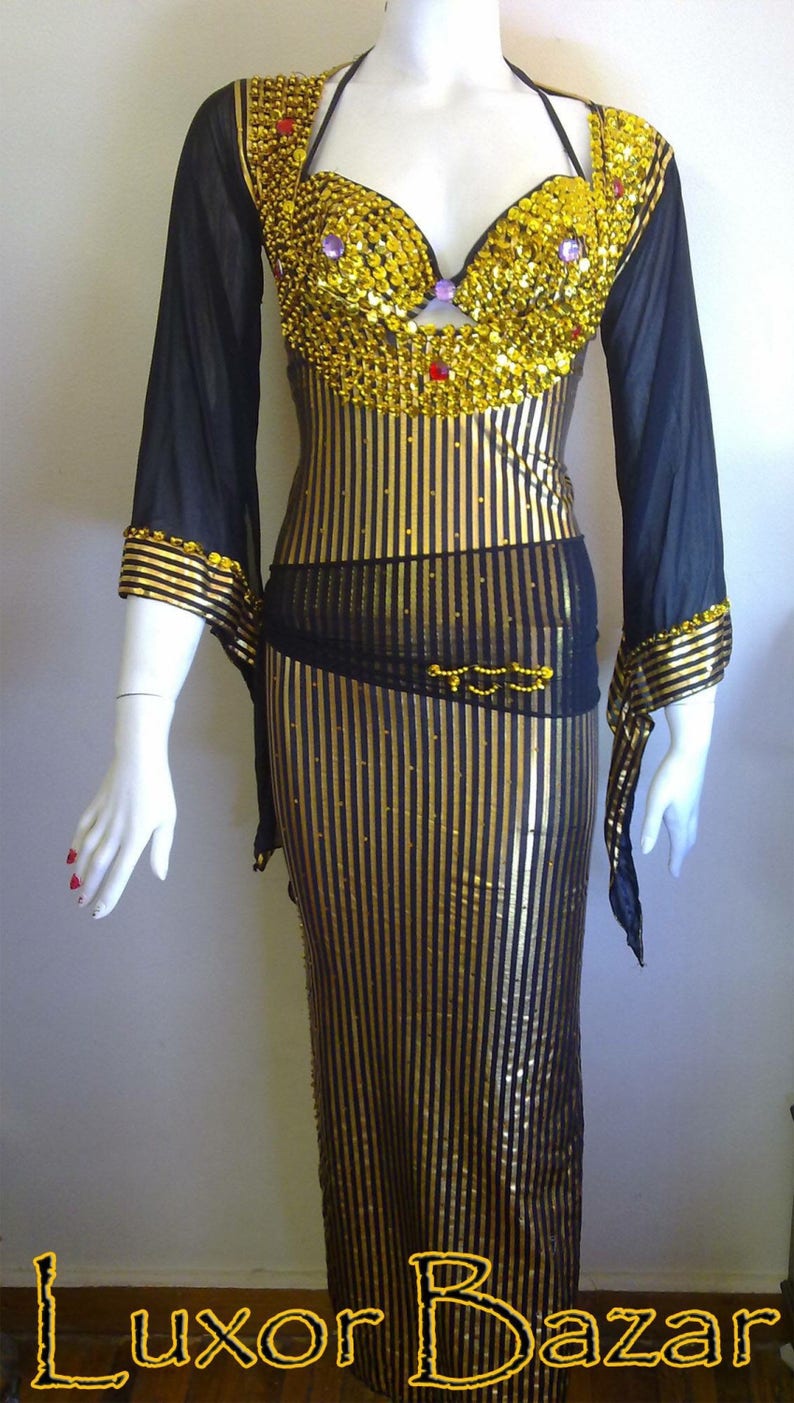 Egyptian Belly Dance Costume Saidi Dress Baladi Galabeya Etsy