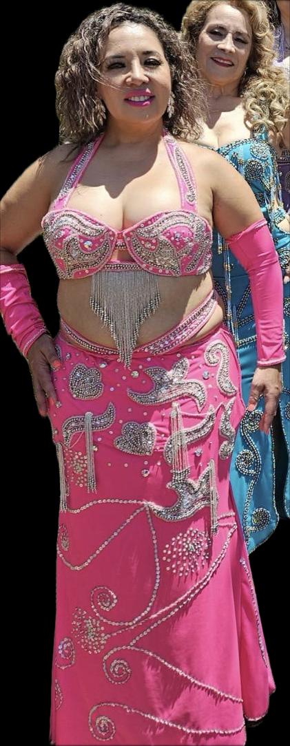 women's light pink arabian dance dress Pink Arabic Dresses
