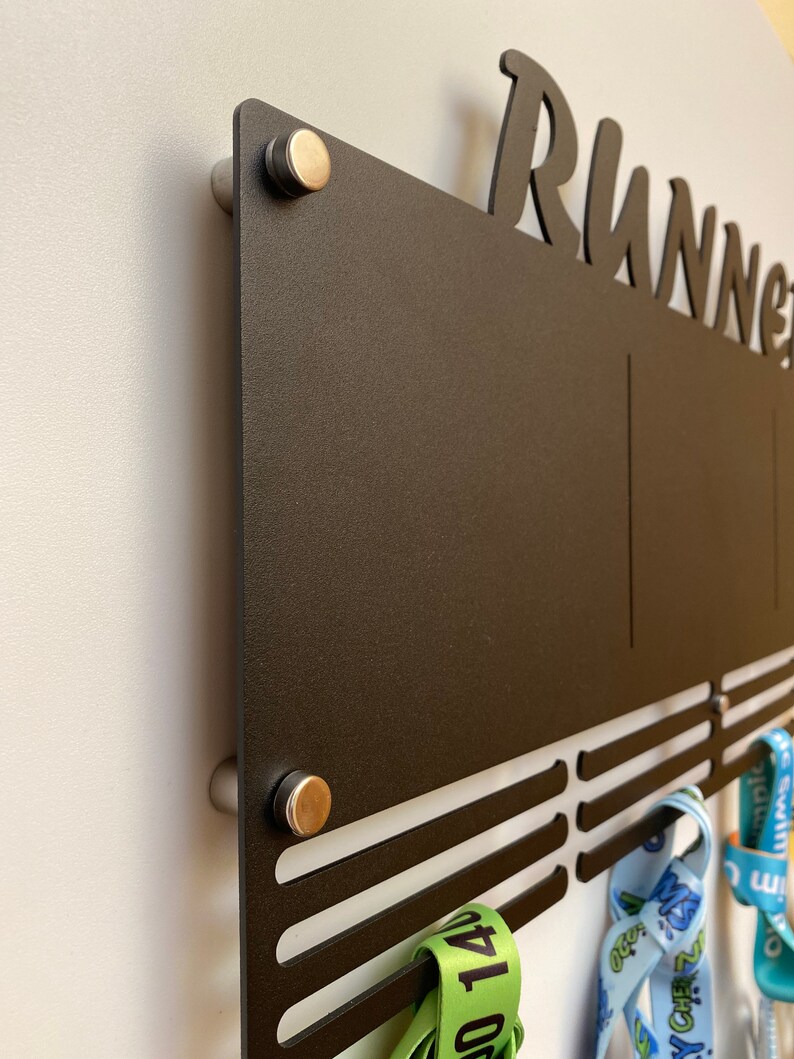 Personalized Medal Rack With Photo Frame, Photo Medal Holder, Runner ...