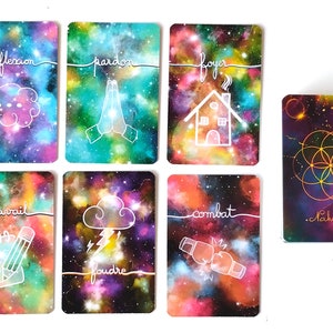 33 cartes - Extension Oracle Graine de Cosmos by Nahuette - Format 84x55 mm