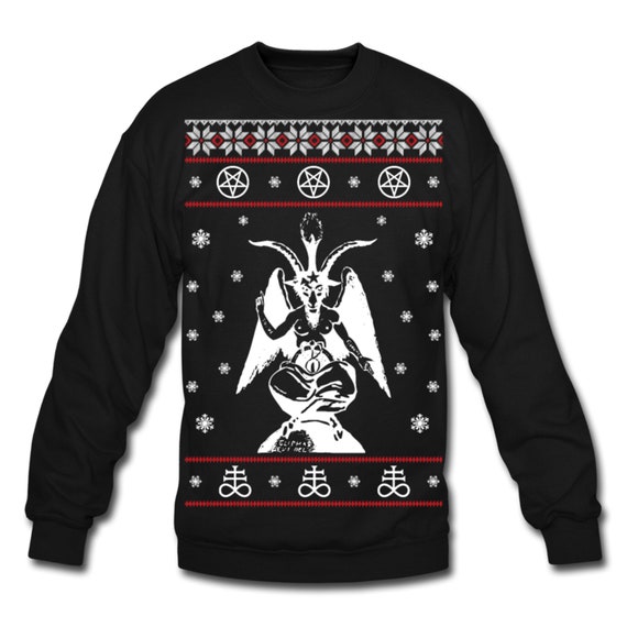 Baphomet Ugly Sweater Satan Ugly 