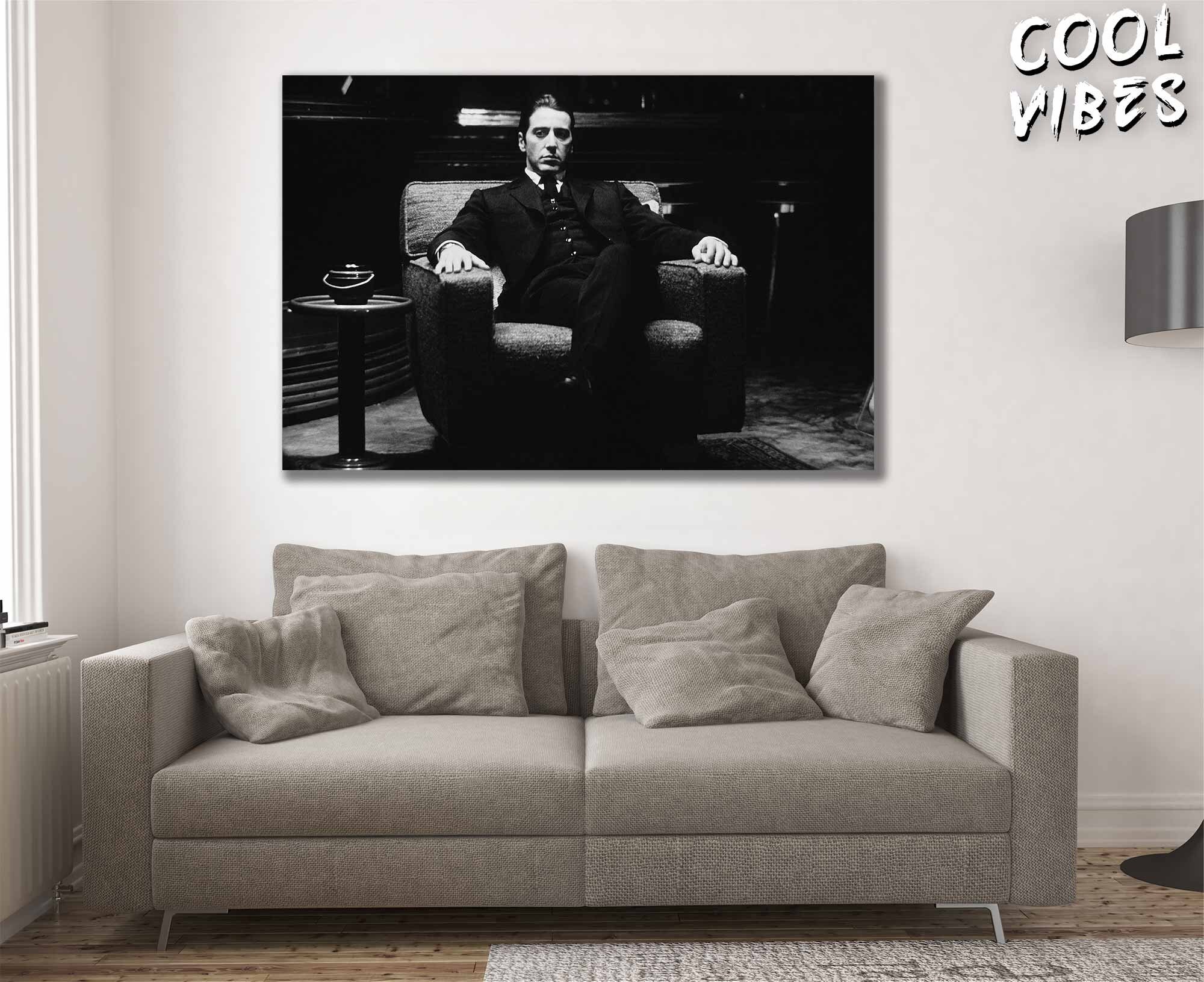 Godfather Canvas Michael Corleone Canvas Wall Art Al Pacino Etsy