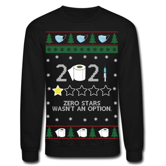 Funny 2021 Christmas Sweater Quarantine 