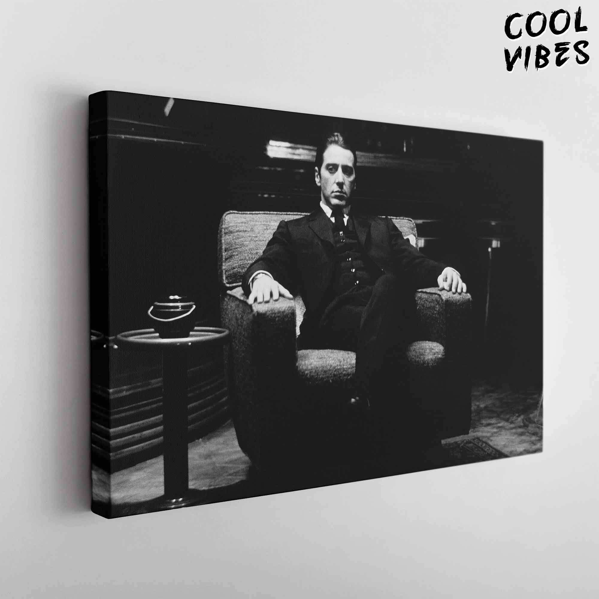 Godfather Canvas Michael Corleone Canvas Wall Art Al Pacino Etsy