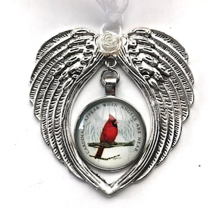 Cardinals appear when Angels are near | Cardinal from Heaven Sign | Cardinals Heaven Angels Visitor, Cardinal and angel ornament, cardinals
