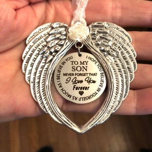 Son Memorial Ornament:  loss of son, bereavement gift