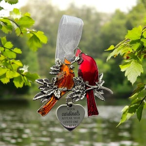 Cardinal Memorial Ornament:  Bereavement Gift, When cardinals appear