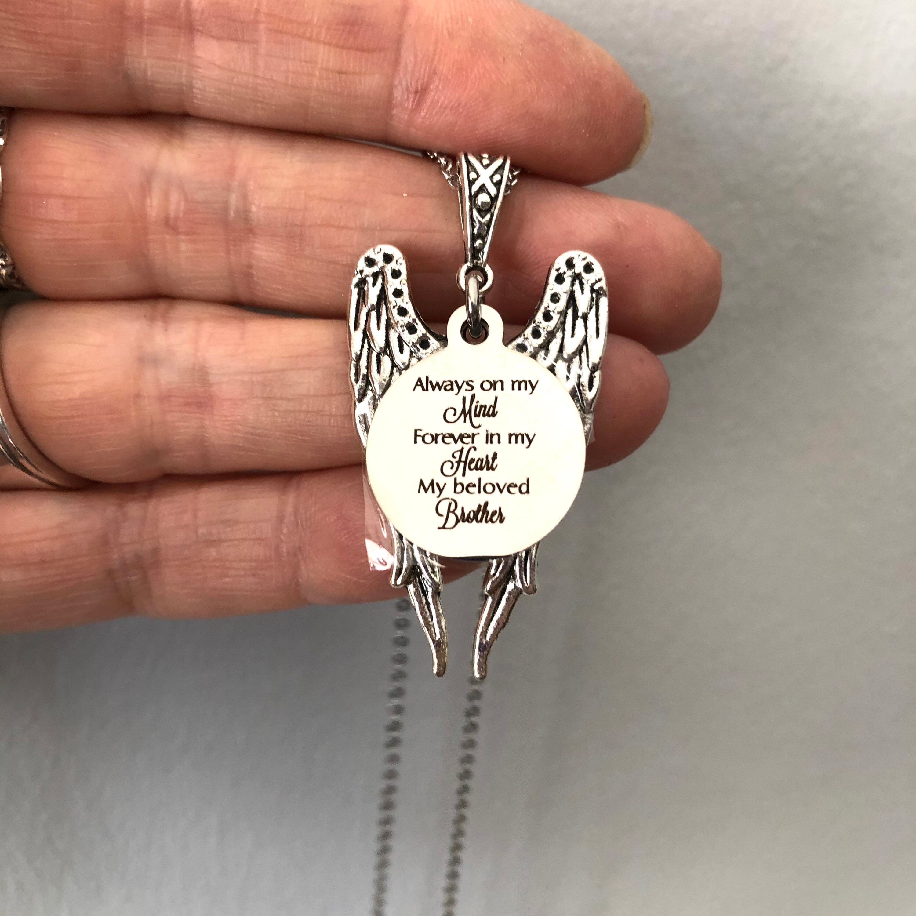 Brother memorial necklace sympathy gift for loss of brother Etsy