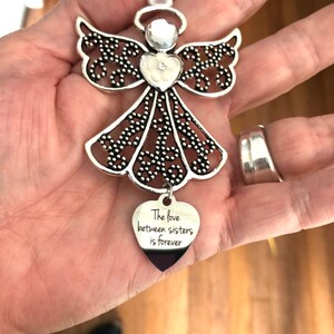 The love between sisters is forever angel ornament, Sister Angel, Memorial Ornaments, Gift for Sister, Angel Sister, Sister Ornament, image 6