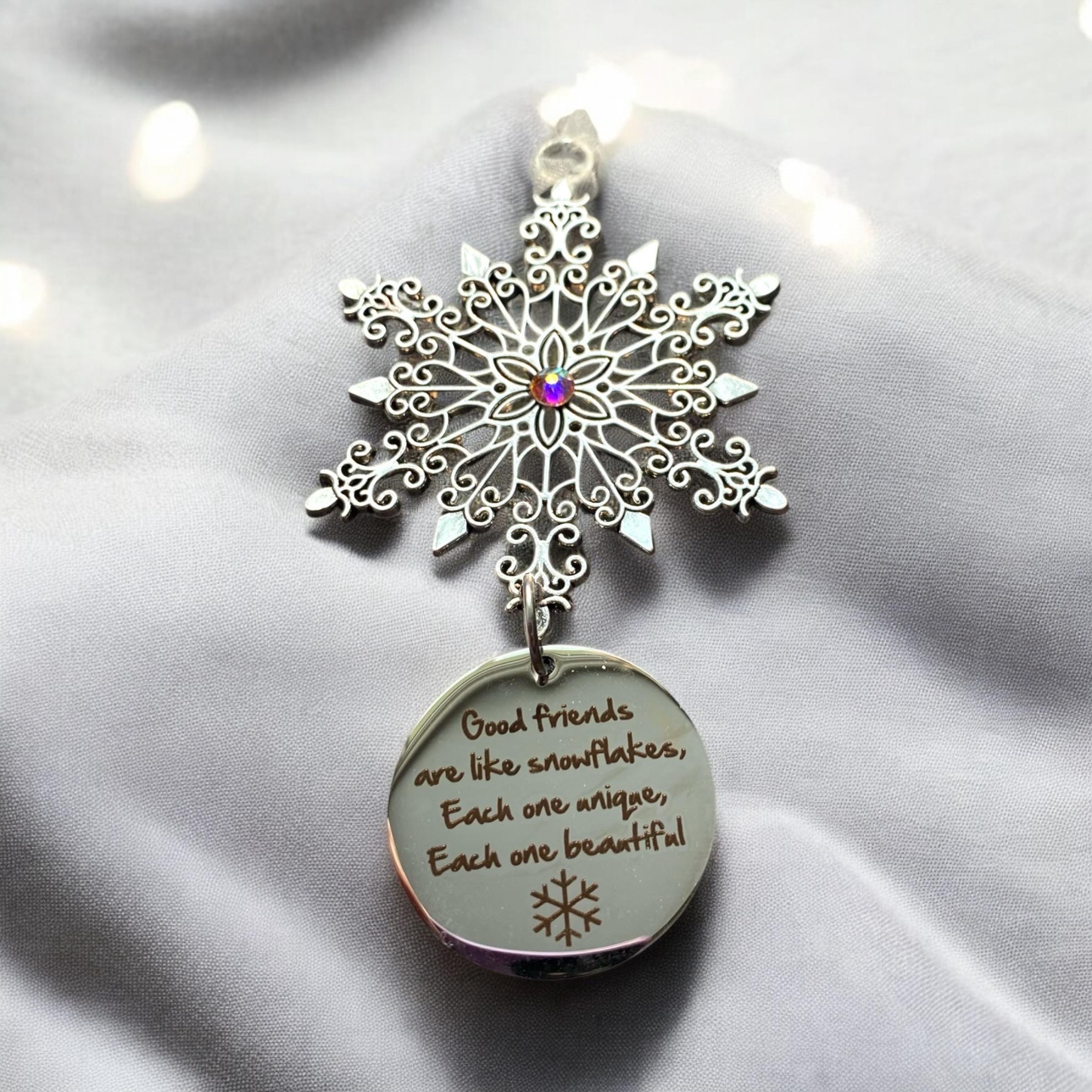 Friend ornament, Good friends are like snowflakes , Snowflake ornament, Best Friend Ornament, Friends Forever Ornament, Christmas  ornament,