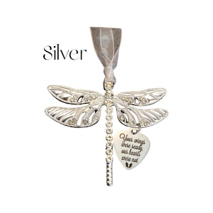Your wings were ready, our hearts were not memorial dragonfly ornament, loss of mom, dad, brother, sister, daughter,son,Memorial Ornaments,