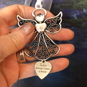 The love between sisters is forever angel ornament, Sister Angel, Memorial Ornaments, Gift for Sister, Angel Sister, Sister Ornament, image 3