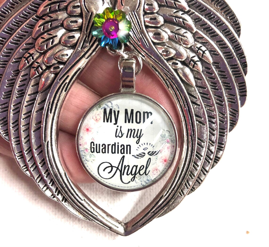 Mom Angel My Mom is my Guardian Angel Mother Ornaments  Etsy