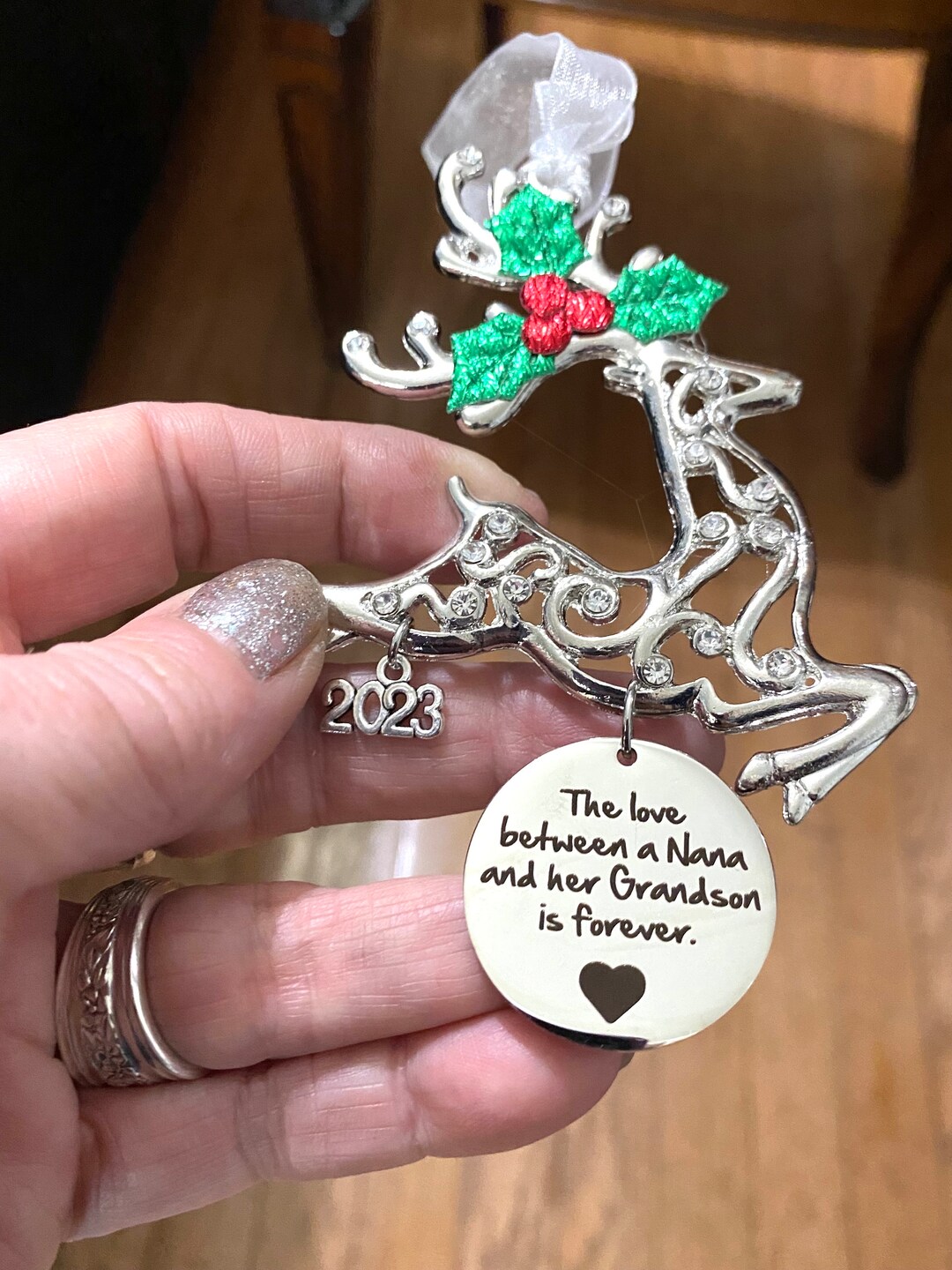 Portachiavi Personalizzato 'Nana E Nipote' In Acciaio Inox - Regalo Per Nana Da Parte Del Nipote Per Compleanno, Natale O Festa Della Mamma - 2