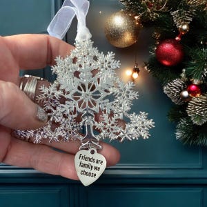 Friends are family we choose ornament,  Christmas tree ornament, gift for friend, Christmas ornament for friend. special friend ornament