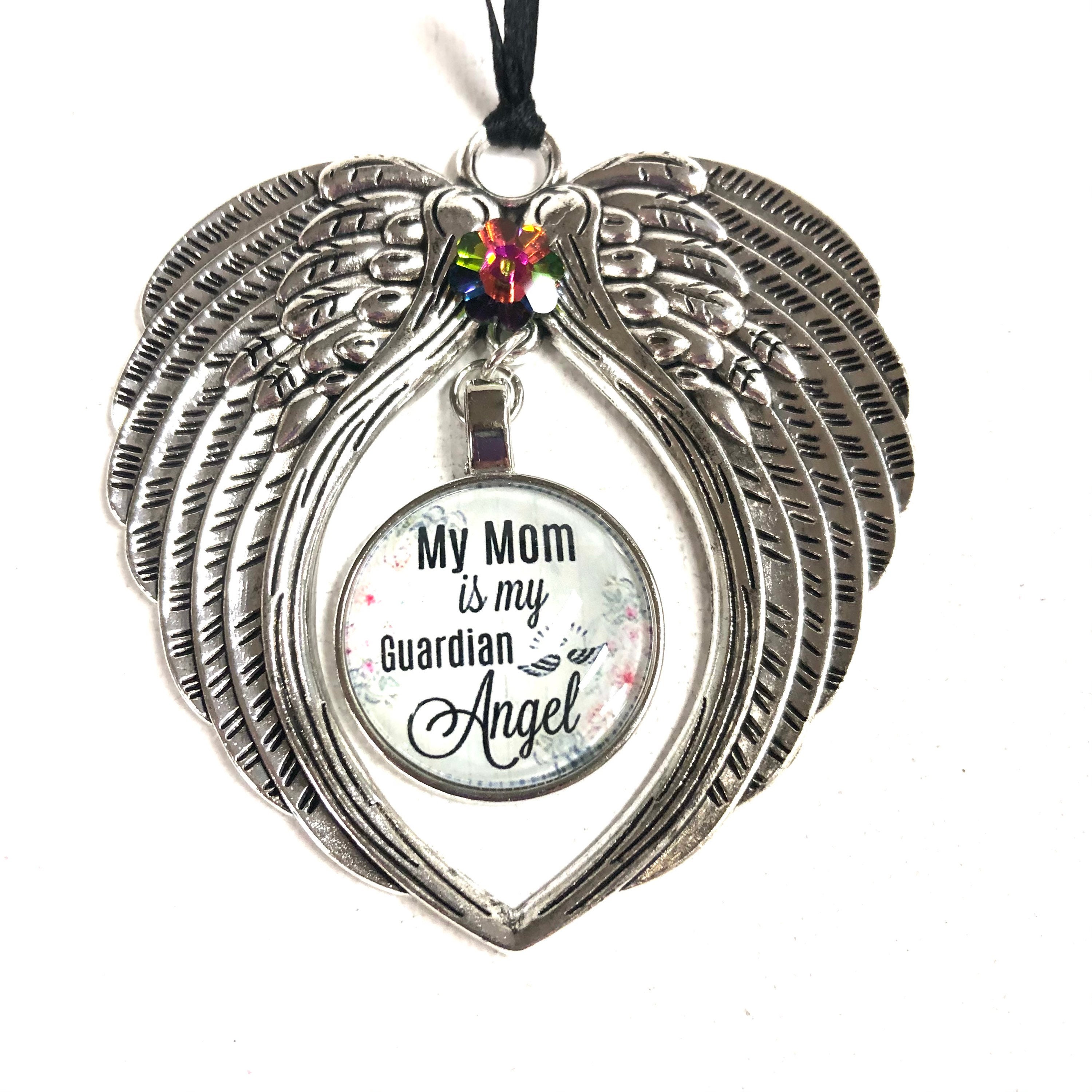 Mom Angel My Mom is my Guardian Angel Mother Ornaments  Etsy