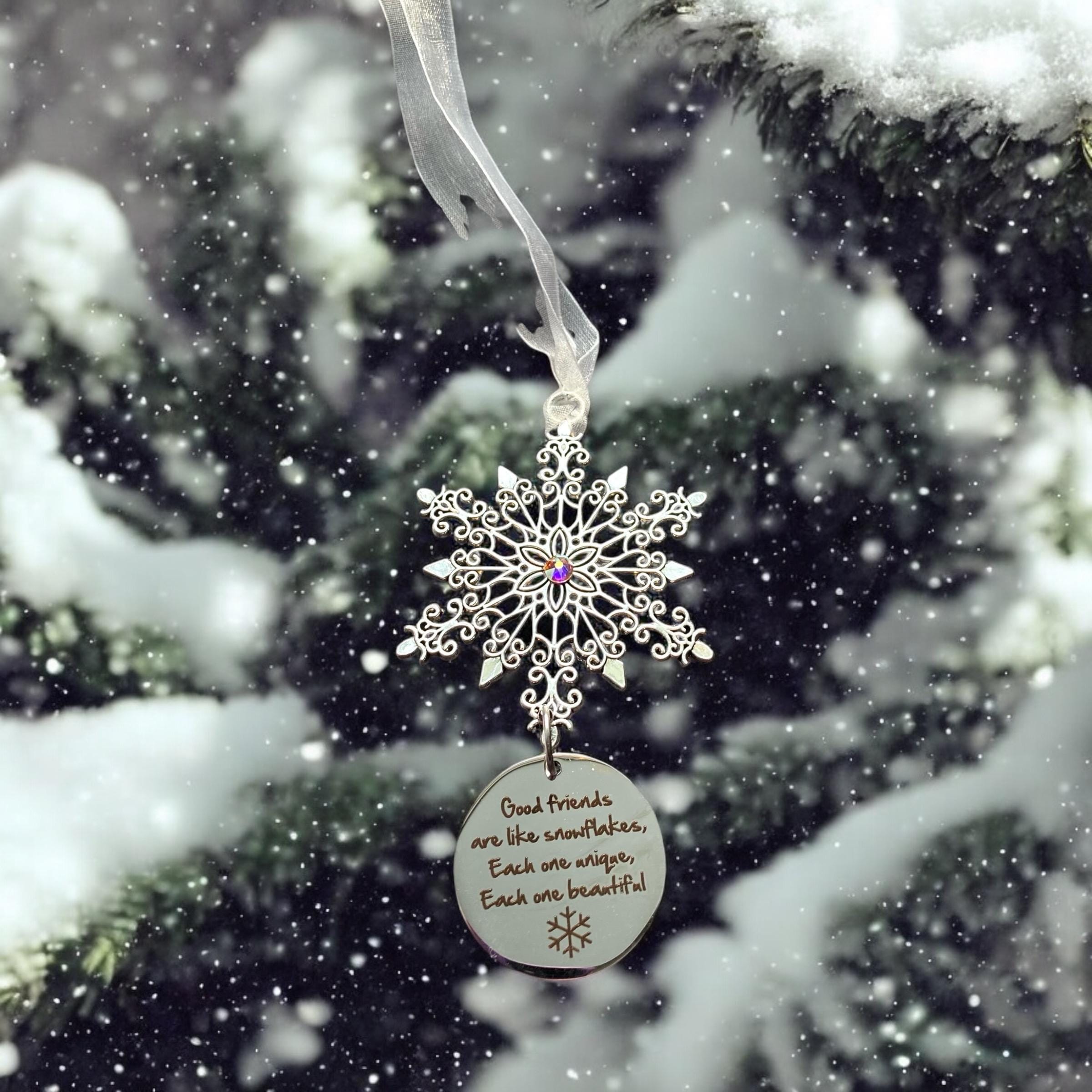 Friend ornament, Good friends are like snowflakes , Snowflake ornament, Best Friend Ornament, Friends Forever Ornament, Christmas  ornament,