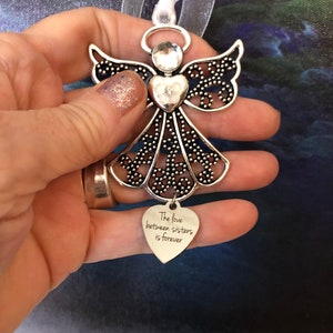 The love between sisters is forever angel ornament, Sister Angel, Memorial Ornaments, Gift for Sister, Angel Sister, Sister Ornament, image 8