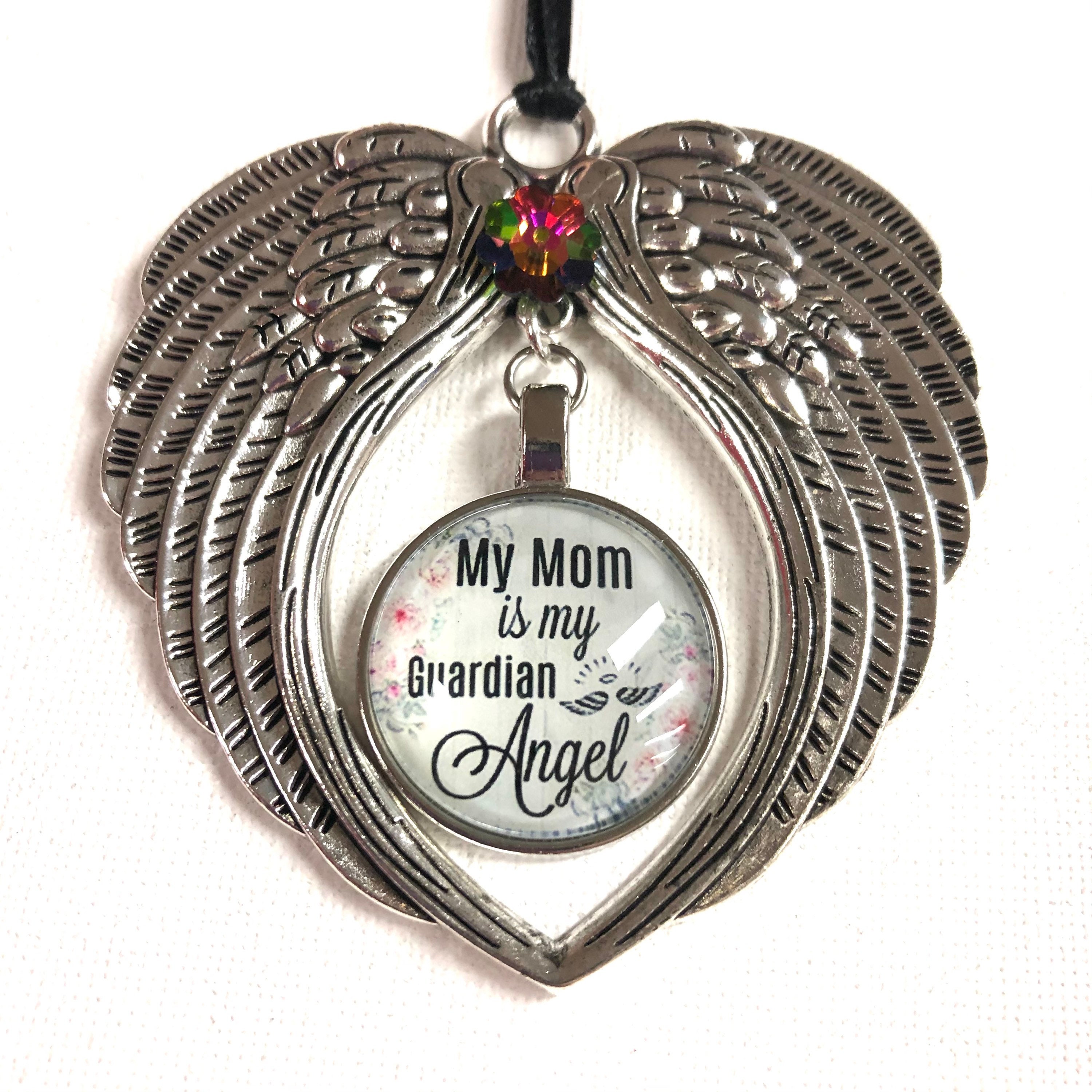 Mom Angel My Mom is my Guardian Angel Mother Ornaments  Etsy