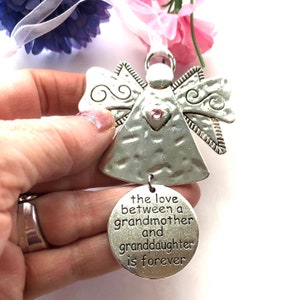 Grandma - Granddaughter ornament, The Love between a Grandmother and Grandaughter is forever angel,Grandma Ornaments, New Granddaughter gift