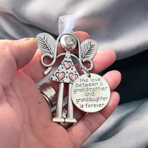 Grandma Granddaughter Ornament: Swarovski Crystal Angel, Nana Gift