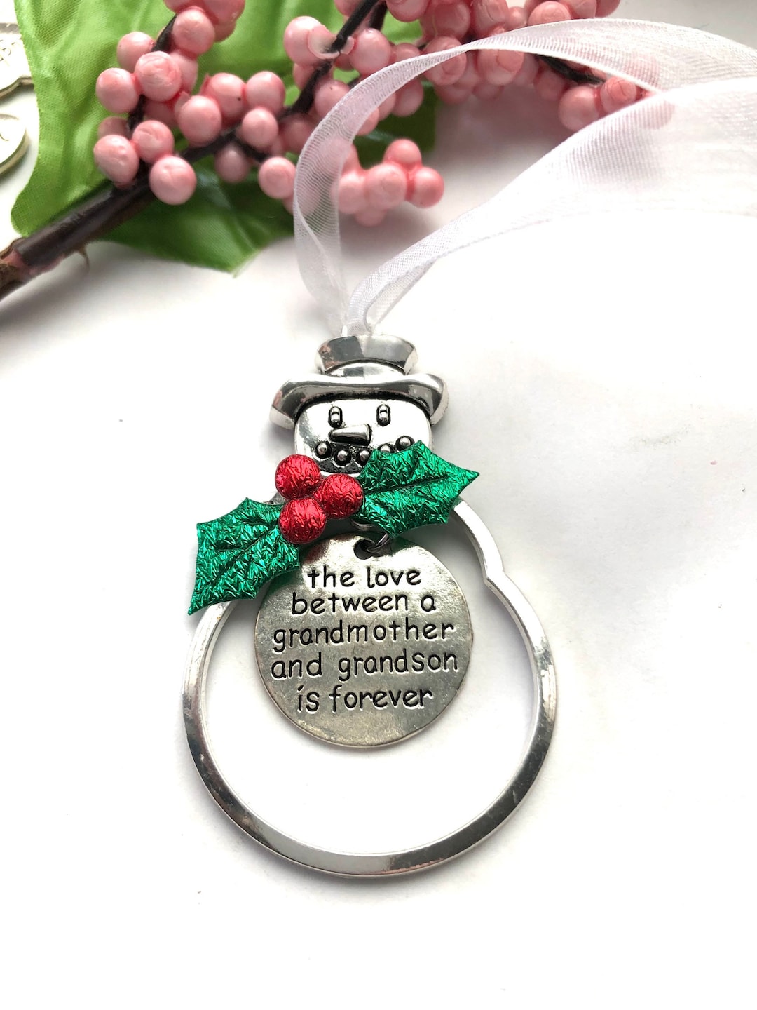 Personalized Gift For Grandson Hugging Grandma Ornament 30532