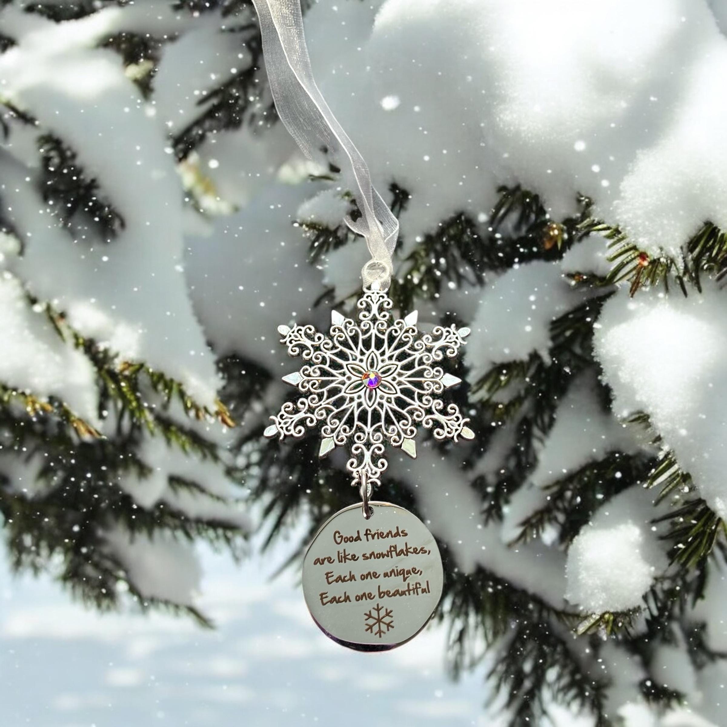 Friend ornament, Good friends are like snowflakes , Snowflake ornament, Best Friend Ornament, Friends Forever Ornament, Christmas  ornament,