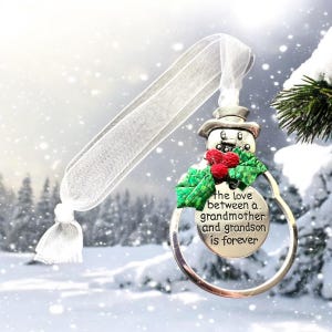 Grandma and Grandson Snowman Ornament – New Grandson Gift