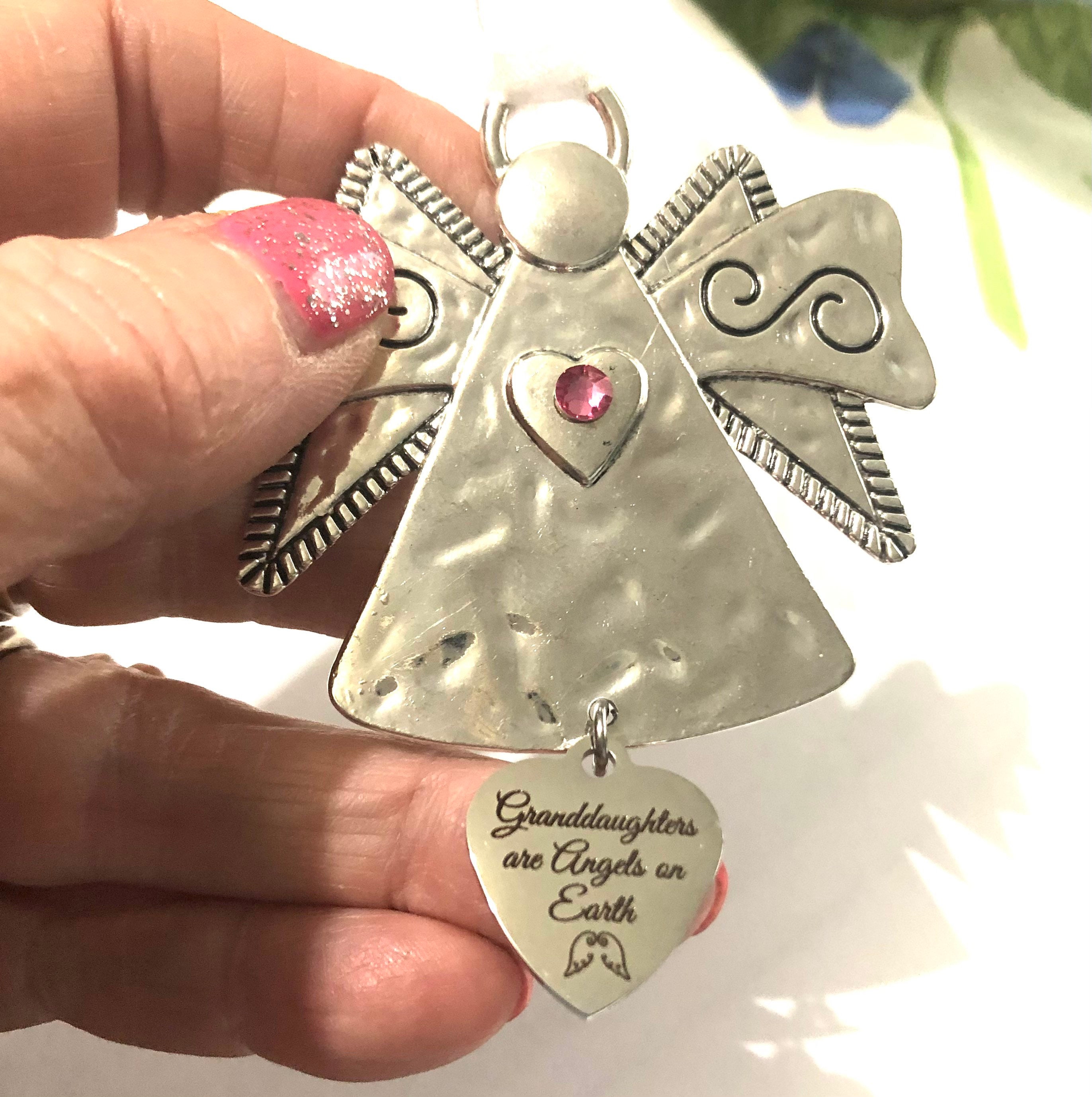 Granddaughters are Angels on Earth ornament, Gift for granddaughter, granddaughter ornament, Granddaughter gift, love my granddaughter