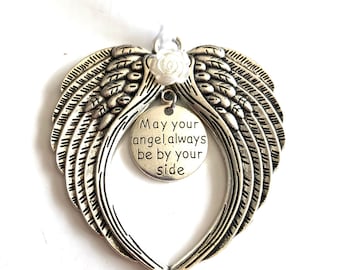 May Your Angel always be by your side,Inspirational Message,  Angel Wings, Angel Ornaments,  Guardian Angel. Inspirational Gifts, Angel Gift