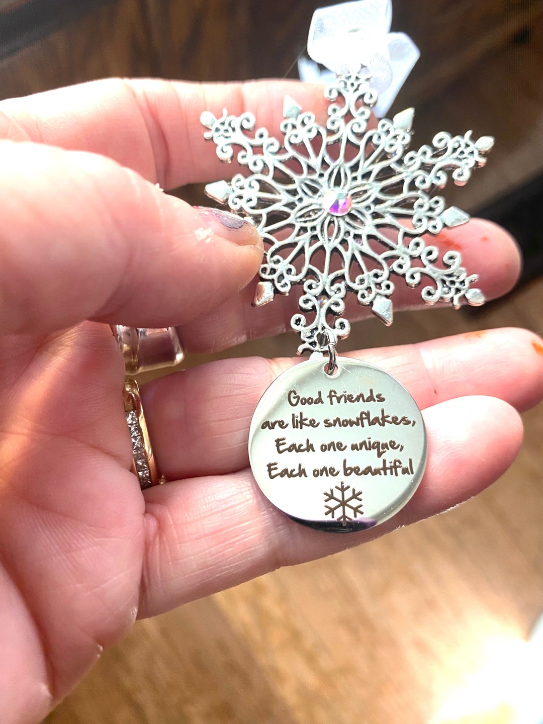 Friend Ornament, Good Friends Are Like Snowflakes , Snowflake Ornament ...
