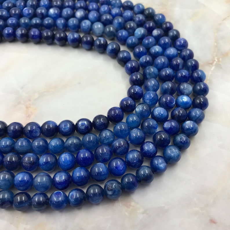 Natural Dark Blue Kyanite Beads 6mm 8mm - Etsy