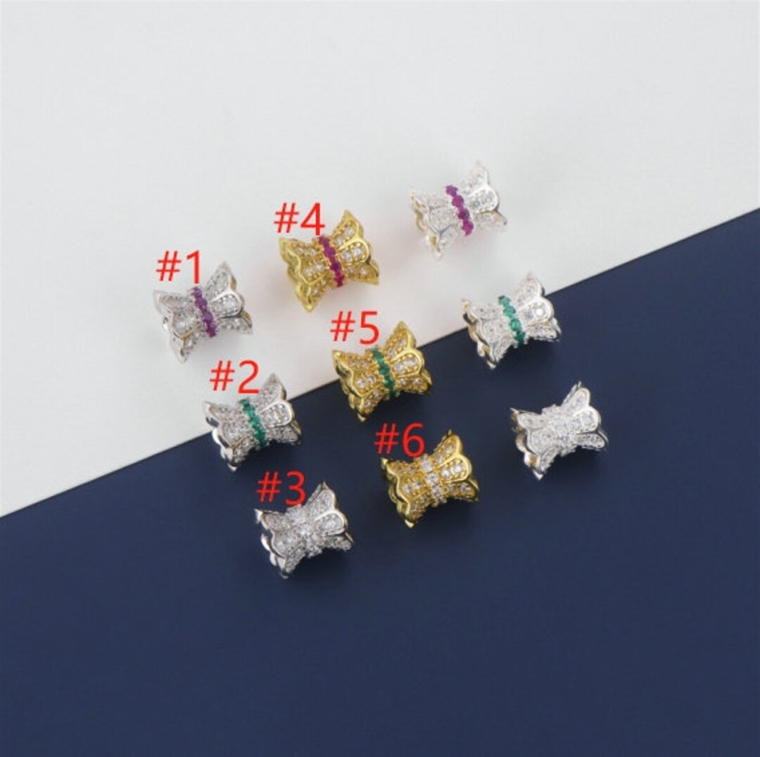 Fashion 18K Gold Clad Micro-inset Zircon Small Waist Bead 925 Sterling ...