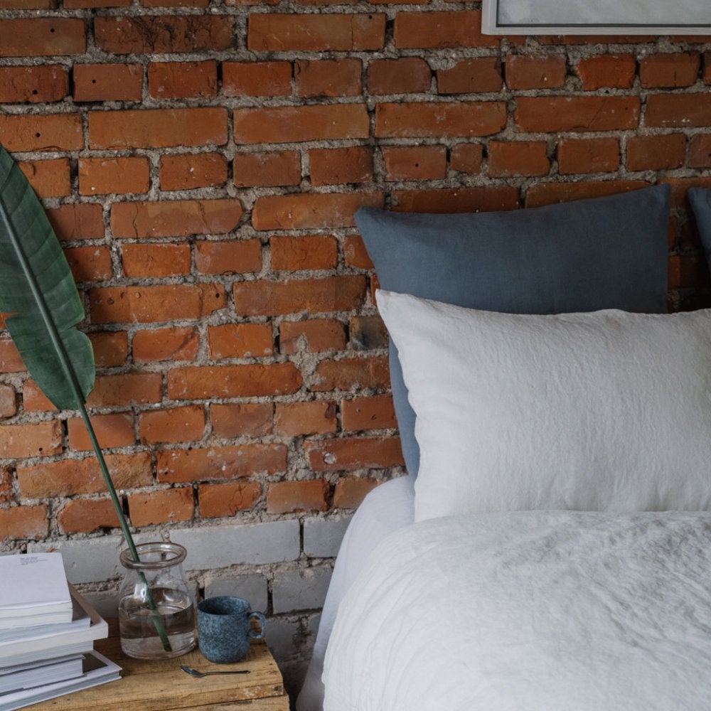 White Linen Fitted Sheet King Bed Linen Sheets Bed Linen Etsy