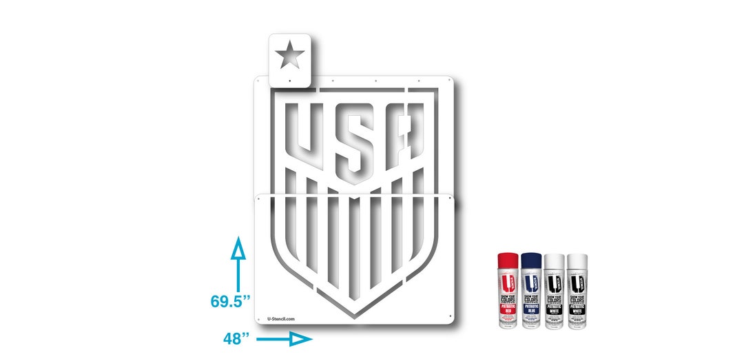 USA Soccer Crest W/wo Stars – Lawn Stencil Kit - Etsy