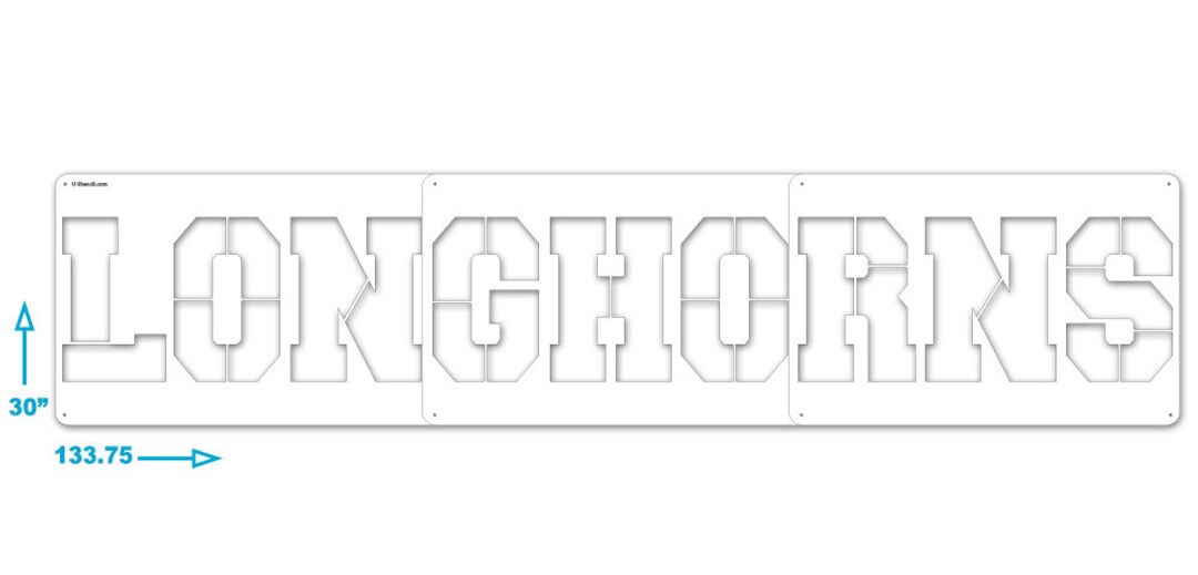 Texas LONGHORNS Stencil - XL - Etsy