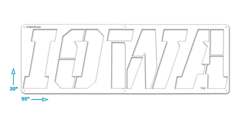 IOWA HAWKEYE Lawn Stencil Only - Etsy