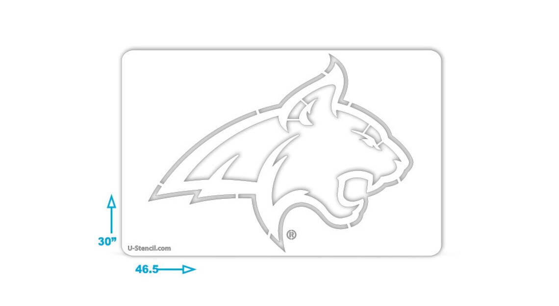 Montana State Bobcat Stencil the Tailgater Etsy