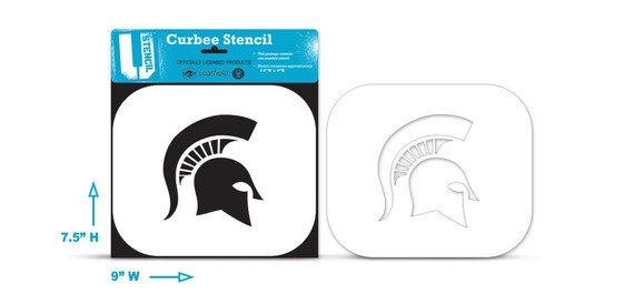 Michigan State Spartan Helmet Curbee Stencil Etsy Michigan State Spartan Helmet Curbee Stencil Etsy