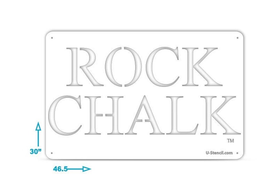 KU Rock Chalk Tailgater Stencil Etsy