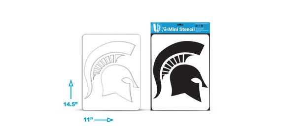 Michigan State Spartan Helmet Mini Stencil Etsy Michigan State Spartan Helmet Mini Stencil Etsy