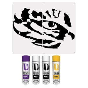 LSU Tiger Eye Stencil – XL Includes Paint - Etsy