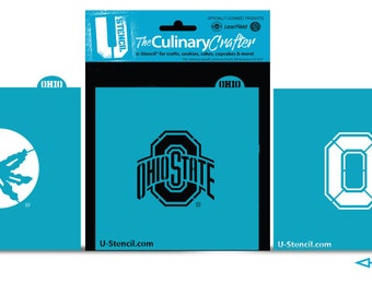 Officially Licensed OHIO STATE UNIVERSITY Culinary Crafter Stencil Combo (3 Pack)