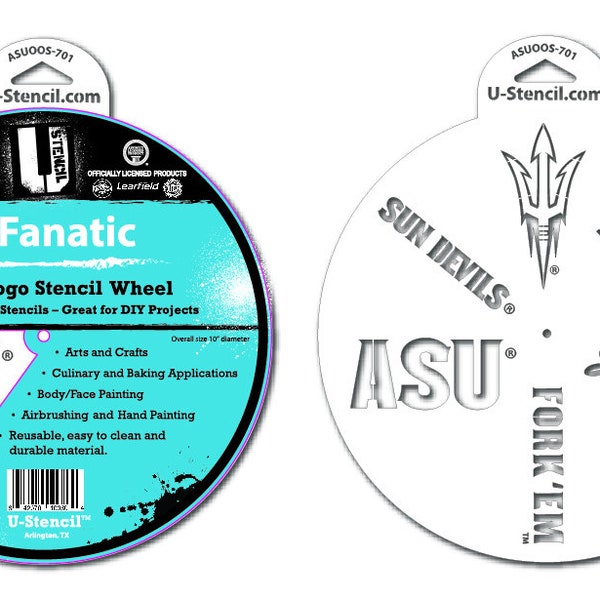 Arizona State University Sun Devils Small Stencil Wheel – The Fanatic