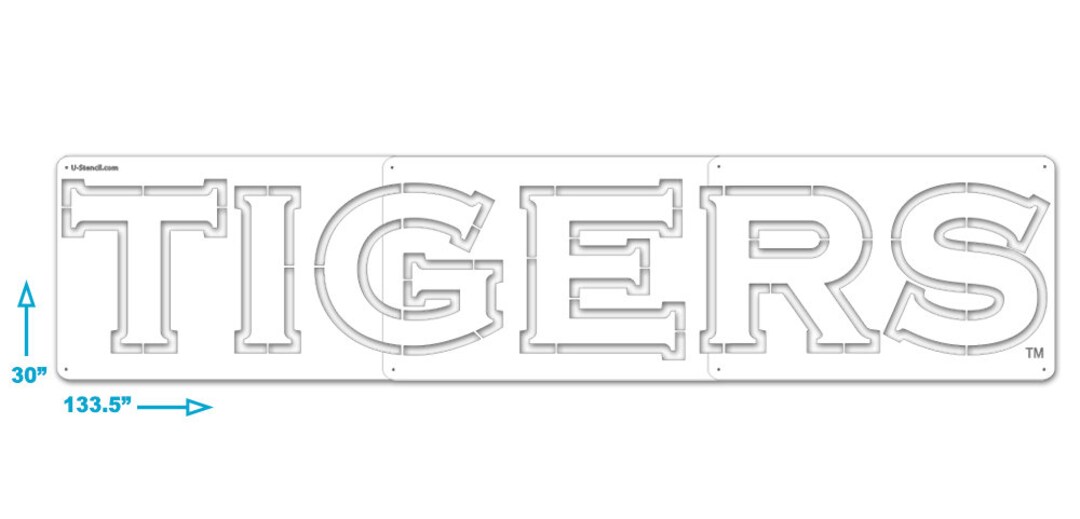 Auburn “tigers” – Lawn Stencil Only - Etsy