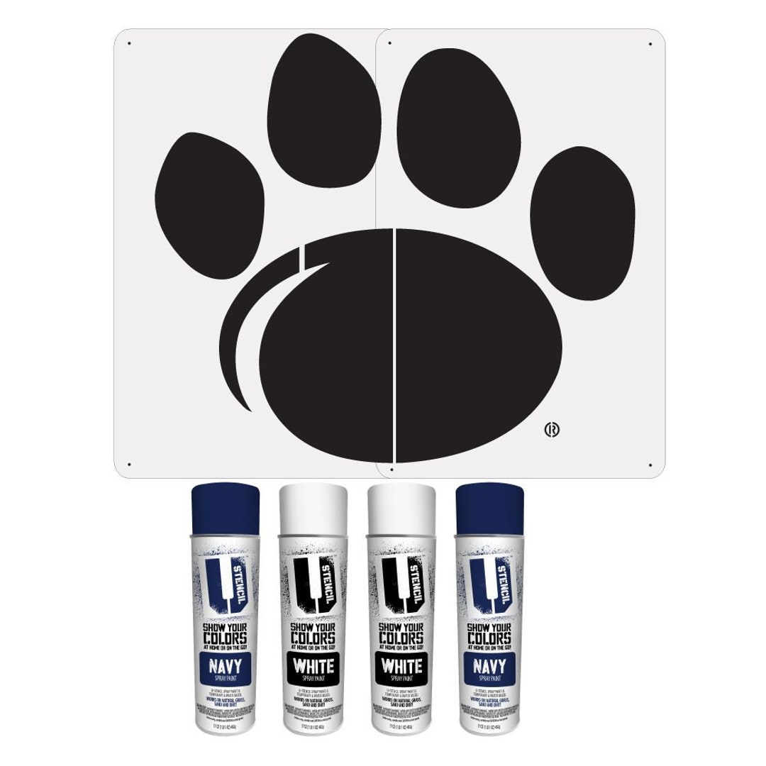 Penn State Nittany Lion Paw Stencil Kit - Includes Paint - Etsy