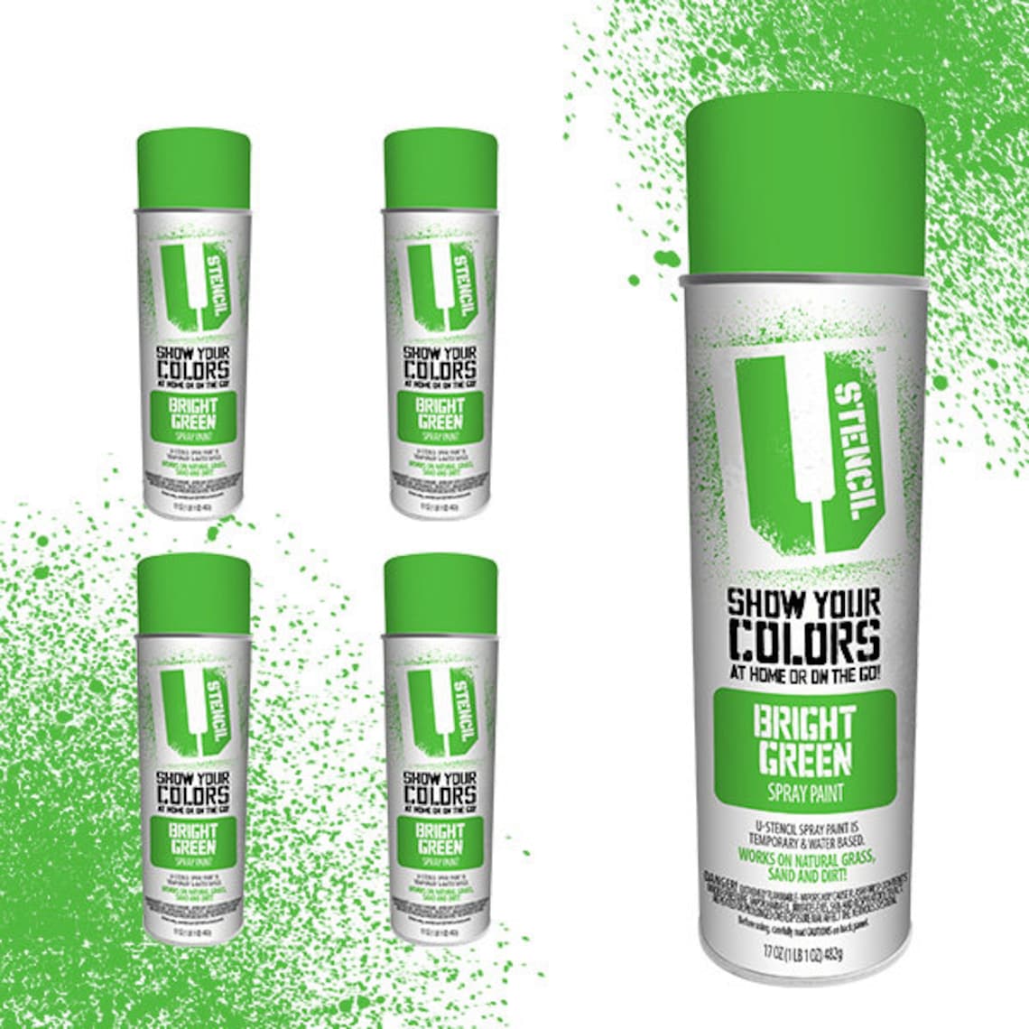 Grass Safe Spray Paint BRIGHT GREEN 4 PACK Etsy