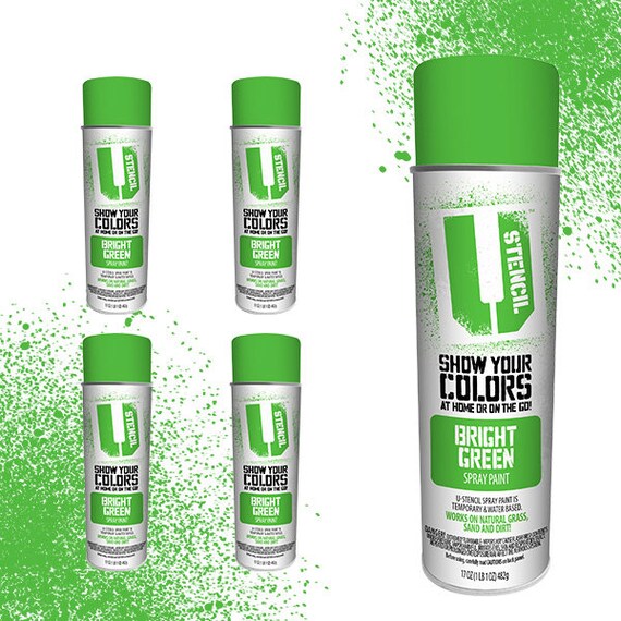 Grass Safe Spray Paint BRIGHT GREEN 4 PACK