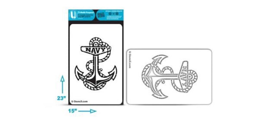 NAVY Anchor Stencil – Multi-purpose Stencil - Etsy